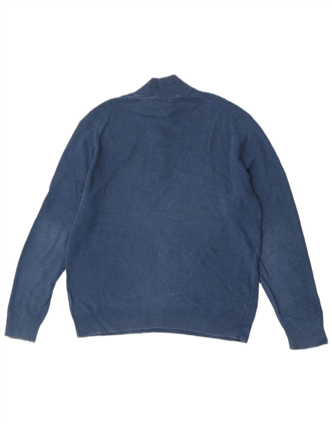 Massimo Dutti Herren-Pullover mit Reißverschluss, XL, Blau