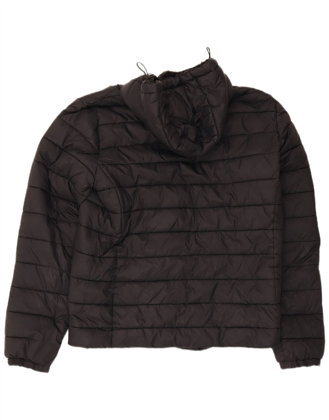 Superdry Herren-Jacke mit Kapuze, gepolstert, UK 40, Größe L, schwarzes Nylon