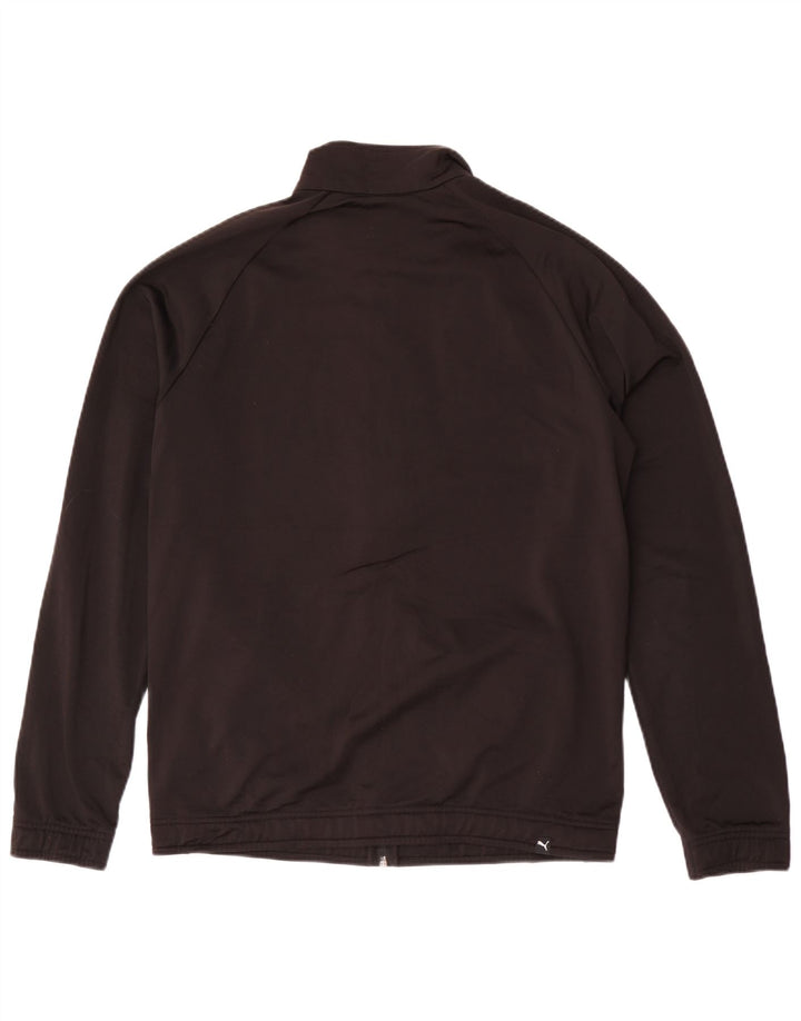 Puma Herren-Trainingsanzug mit grafischem Oberteil, Mittelschwarzes Farbblock-Polyester
