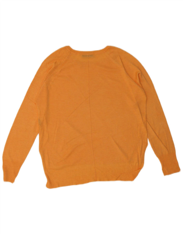 Zara Damen-Pullover mit U-Boot-Ausschnitt, Gr. 14, Mittelorange