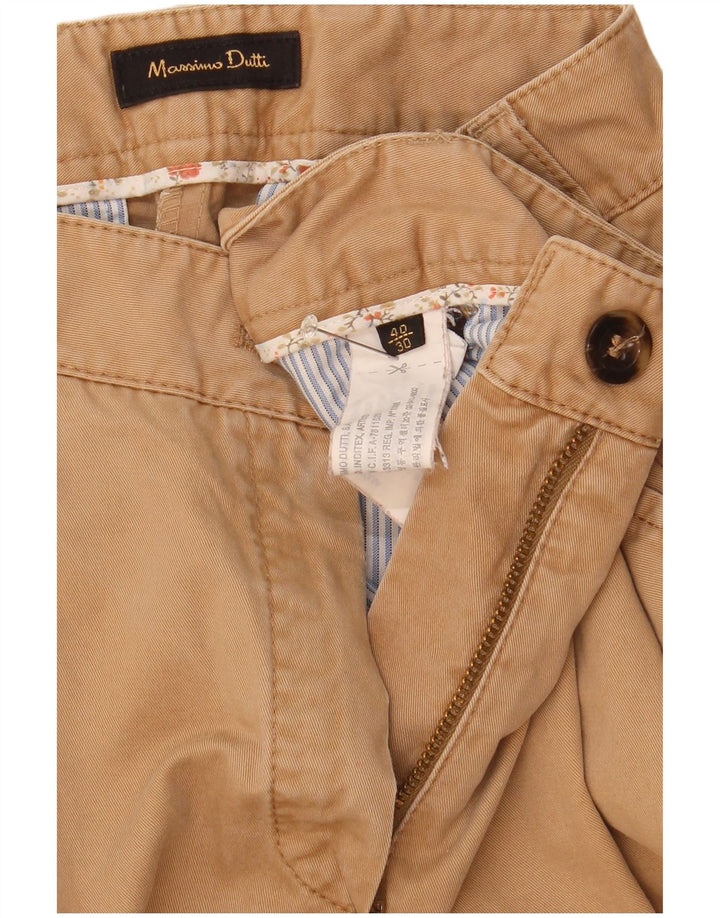 Massimo Dutti Damen Pegged Chino Hose EU 40 Medium W30 L31 Beige