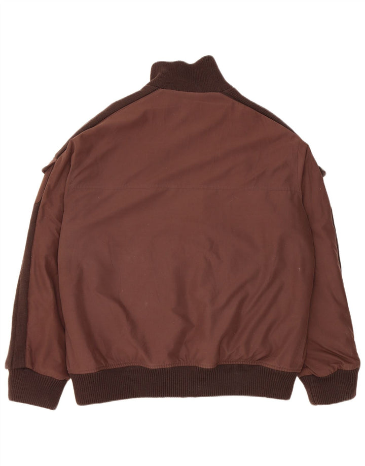 Paul & Shark Herren Bomberjacke UK 40 Large Braunes Colourblock-Polyester