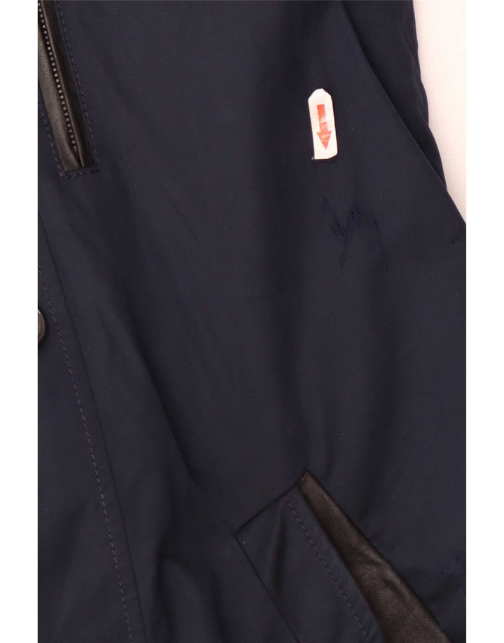 Hugo Boss Herren Trenchcoat EU 48 Mittelmarineblaue Baumwolle