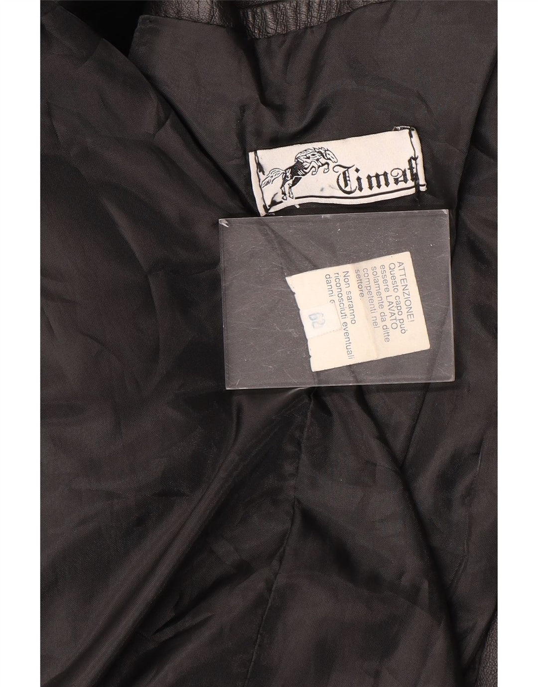 Vintage Herren Ledermantel Größe 62 4XL Schwarzes Leder