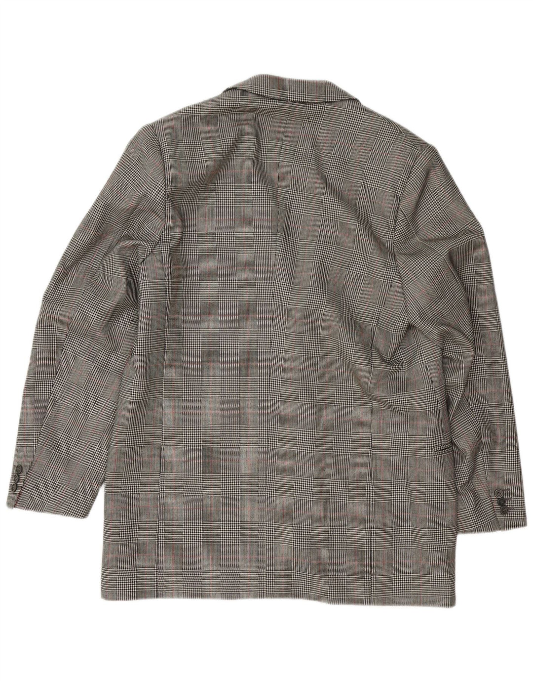 VINTAGE Herren-Blazer mit 3 Knöpfen, UK 38, Mittelgrau mit Hahnentrittmuster