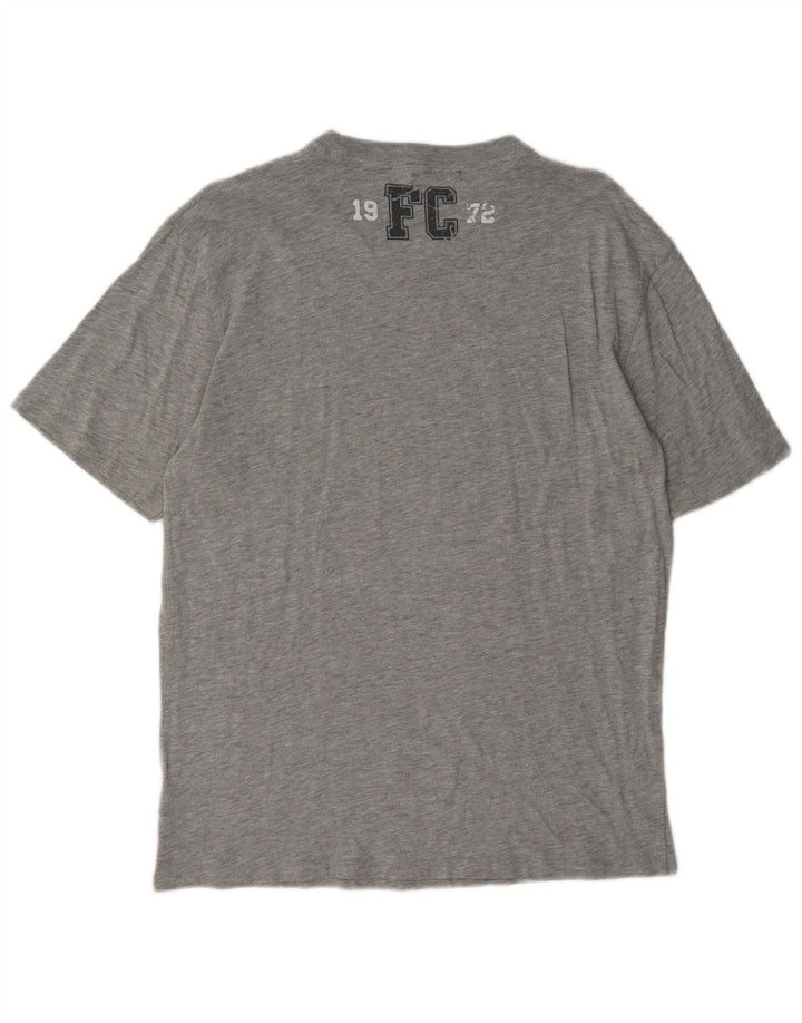 French Connection Herren-T-Shirt mit Grafik, mittelgrau gesprenkelte Baumwolle