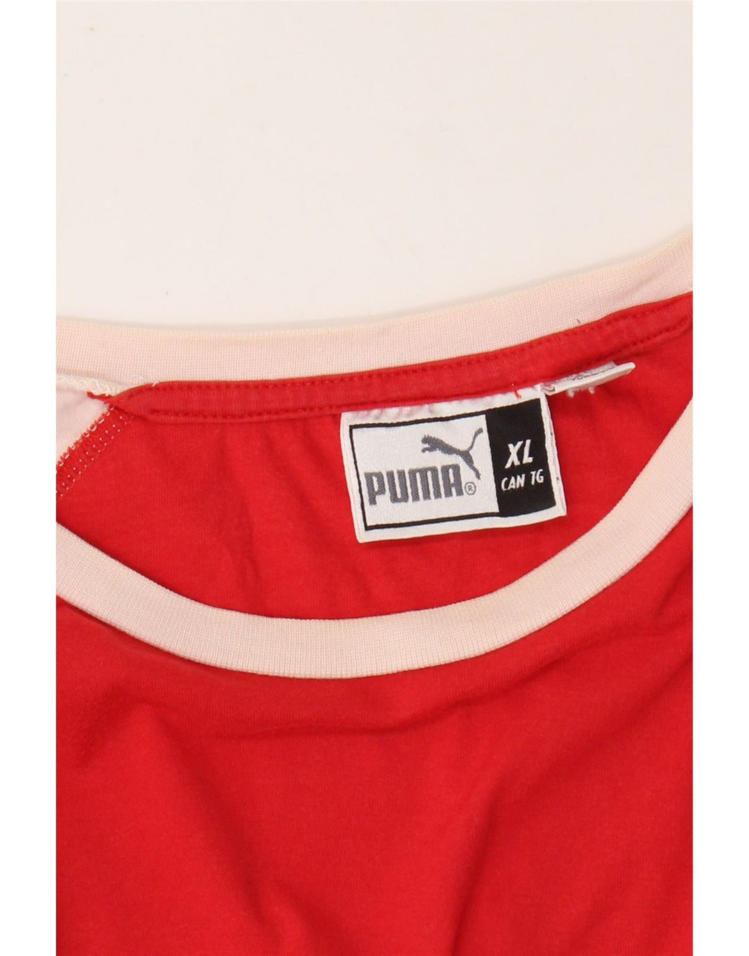 PUMA Damen Grafik T-Shirt Top UK 18 XL Rot Farbblock