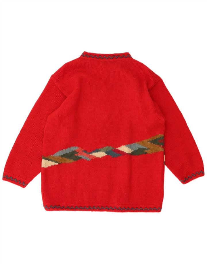 ICELANDIA Damen-Pullover mit Rollkragen, übergroß, Gr. 10, Größe S, Rot