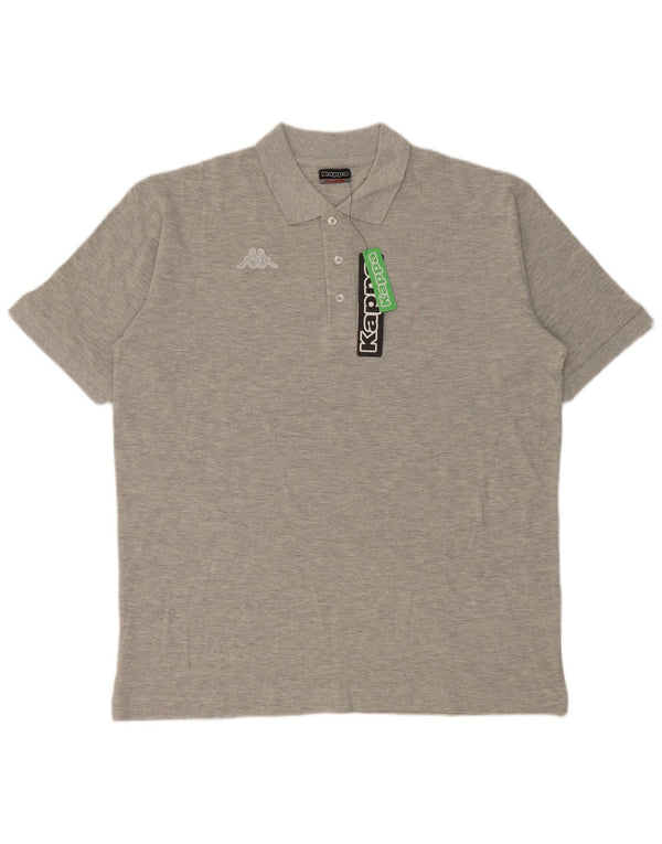 Kappa Herren Poloshirt XL Grau Baumwolle