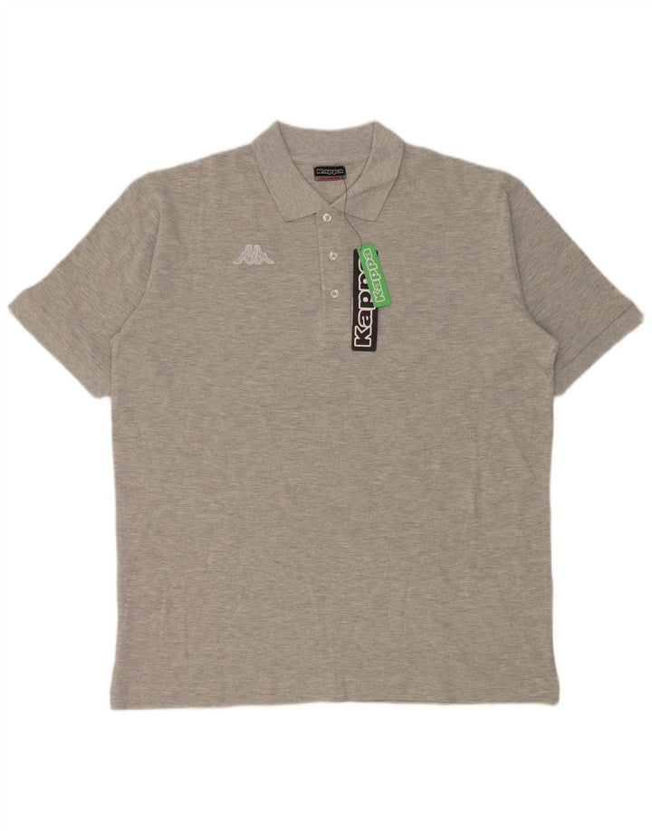 Kappa Herren Poloshirt XL Grau Baumwolle