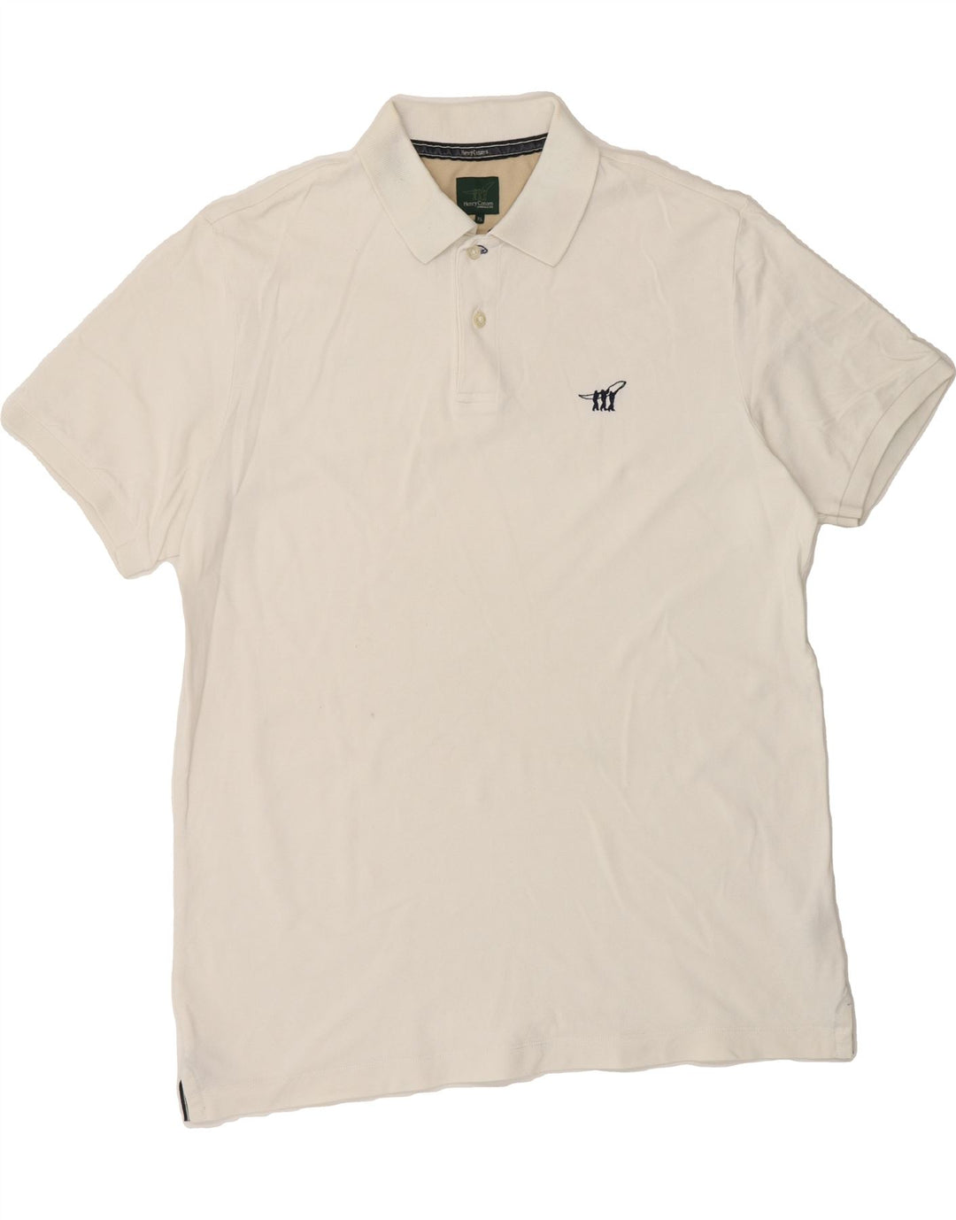 HENRY COTTONS Mens Polo Shirt XL White Cotton Vintage Henry Cottons and Second-Hand Henry Cottons from Messina Hembry 