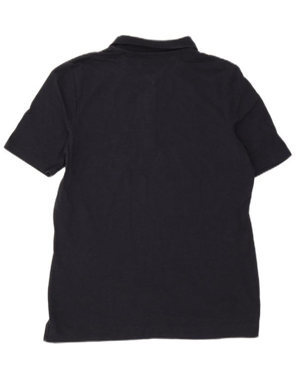 Tommy Hilfiger Damen-Poloshirt mit normaler Passform, UK 12, mittelmarineblaue Baumwolle