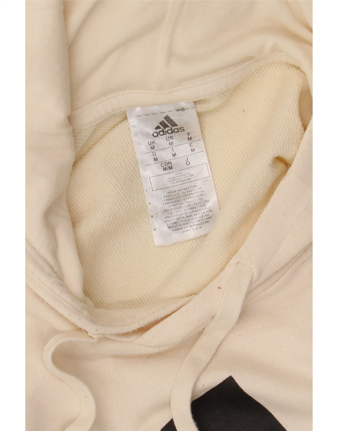 Adidas Herren Grafik-Hoodie-Pullover aus mittelweißer Baumwolle