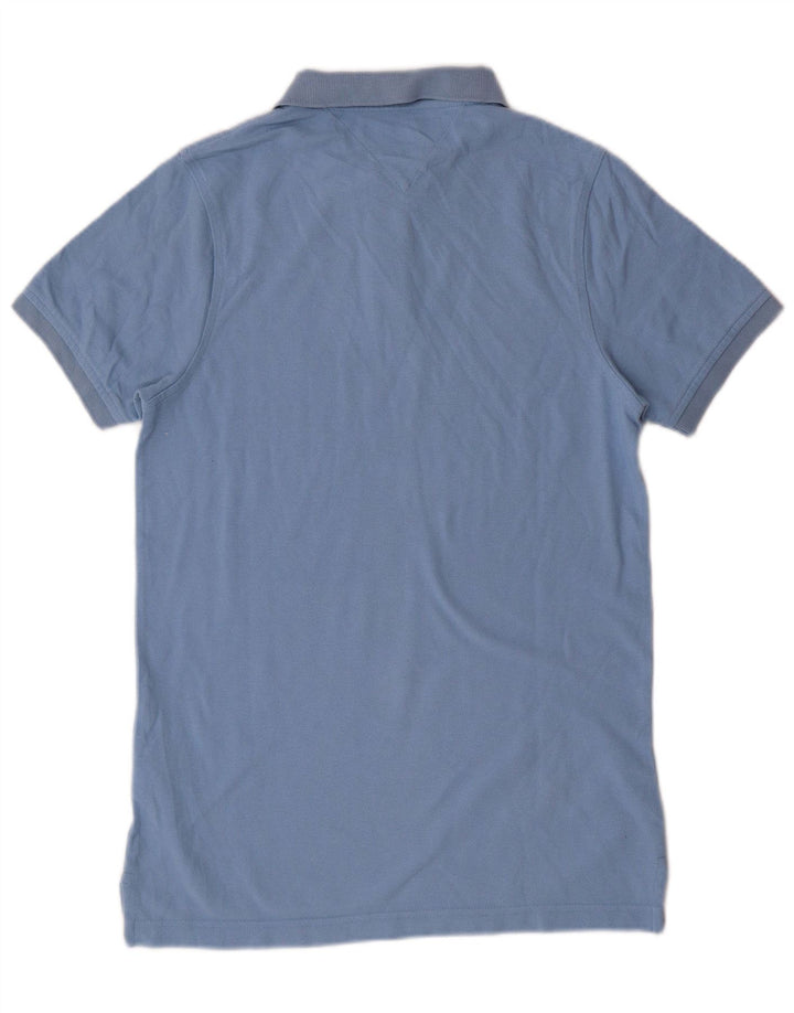 Tommy Hilfiger Herren-Poloshirt, kleine blaue Baumwolle