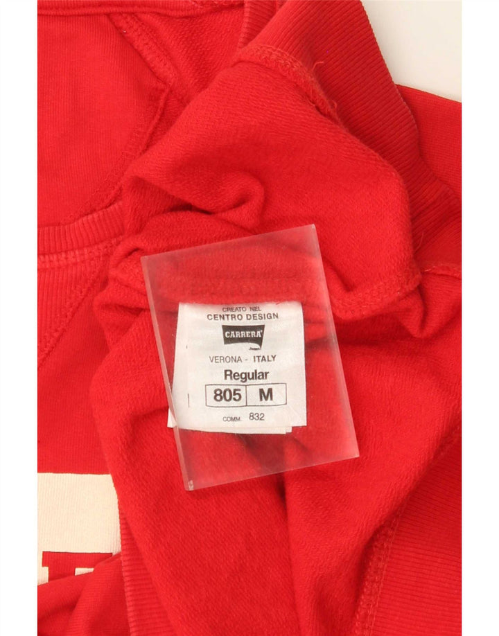 Carrera Herren Grafik-Sweatshirt mit normaler Passform, mittelrote Baumwolle