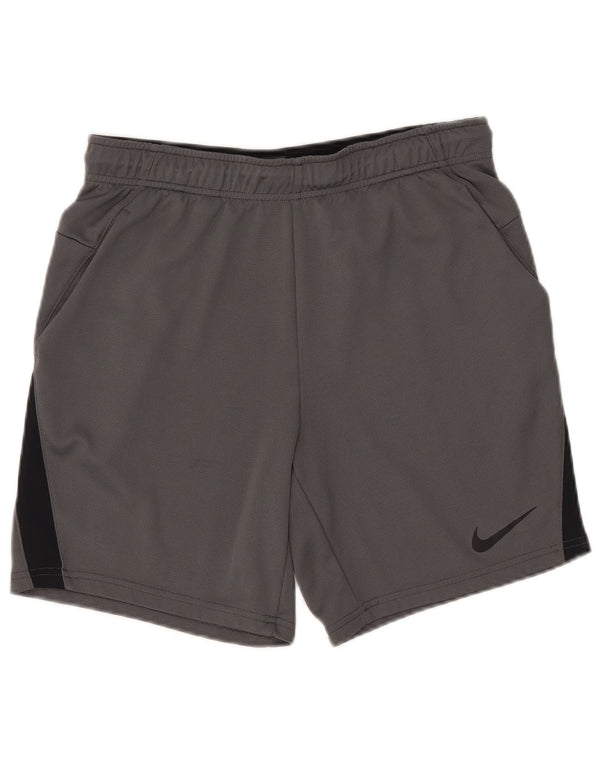 Nike Herren Dri Fit Sportshorts Mittelgraues Colourblock-Polyester