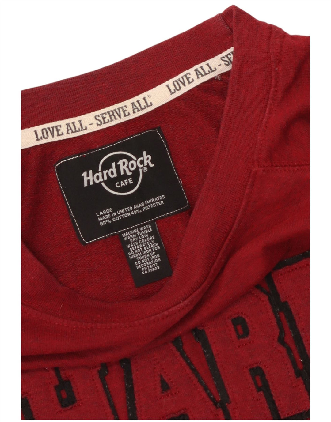 HARD ROCK CAFE Damen-Sweatshirt mit Prag-Grafik, Gr. 40, Rot