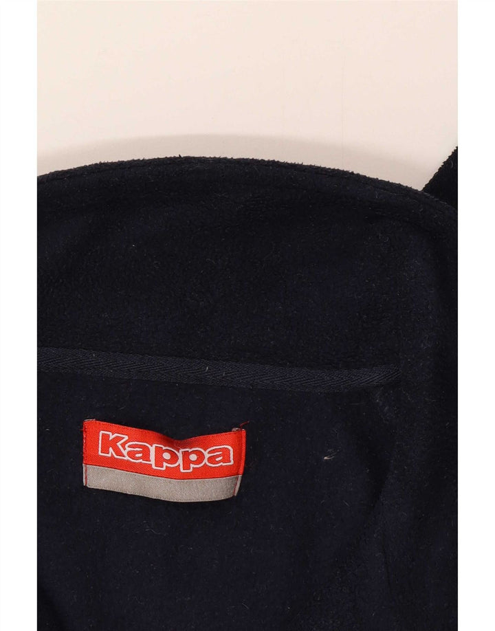 Kappa Herren-Fleecepullover mit Reißverschluss, Größe L, Marineblau