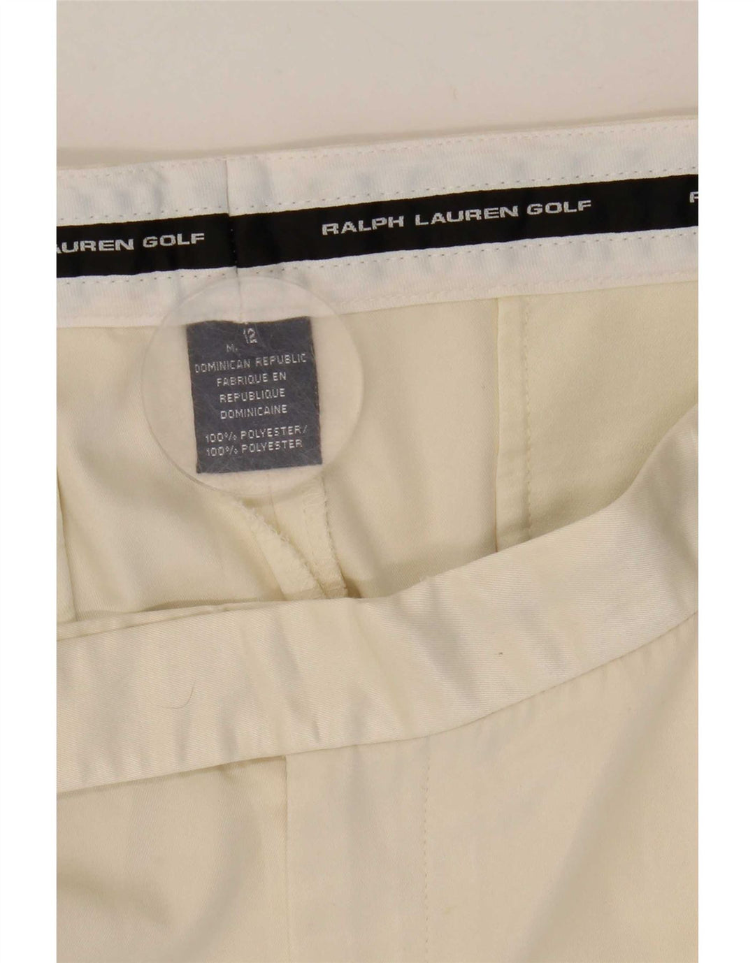 Ralph Lauren Damen Pegged Chino Shorts US 12 Large W31 Off White Polyester