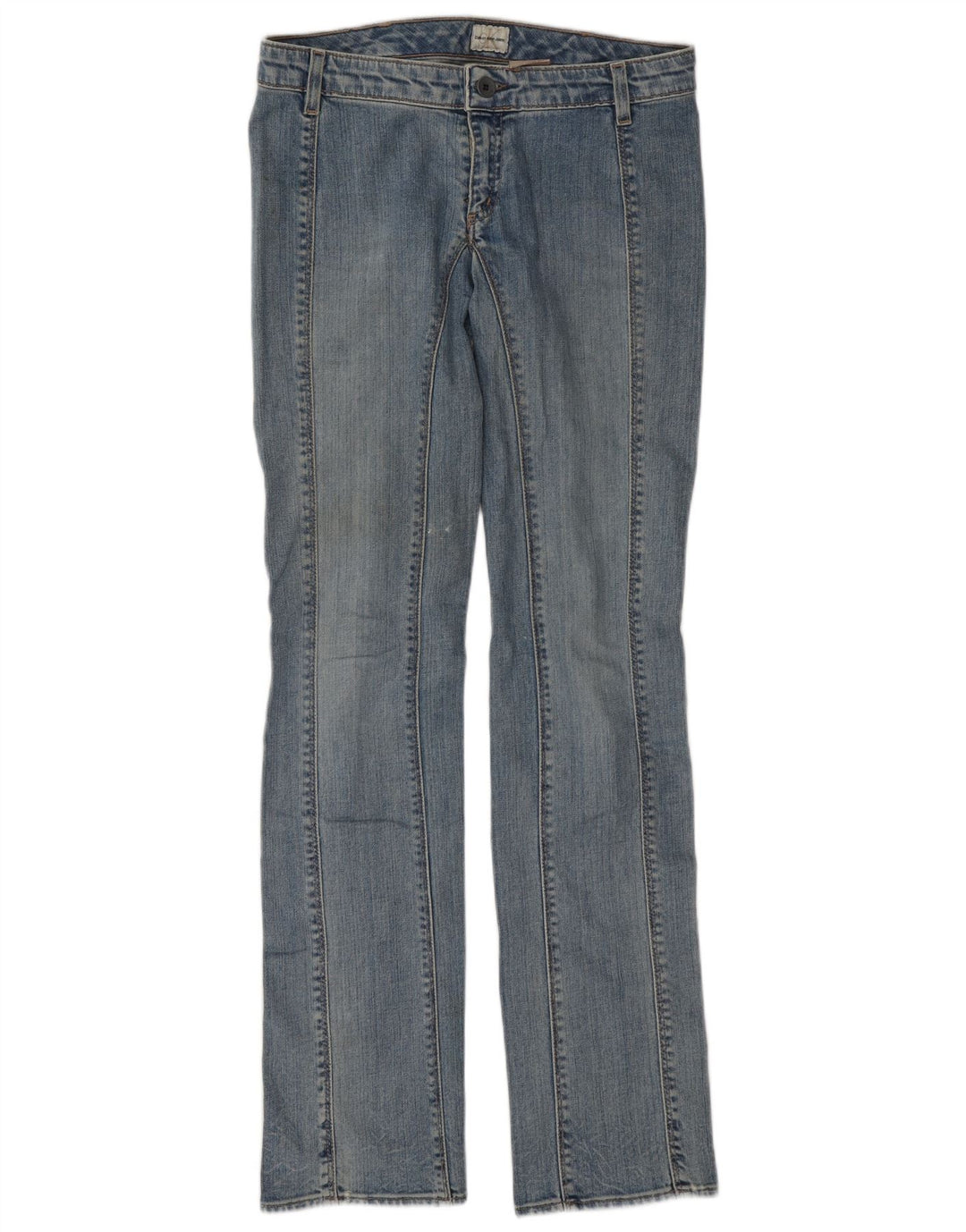 Calvin Klein Damen Straight Jeans W29 L35 Blaue Baumwolle