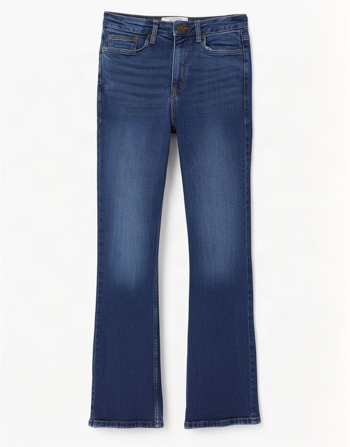 Fat Face Damen Brooke Bootcut Jeans UK 12 Medium W28 L29 Blaue Baumwolle