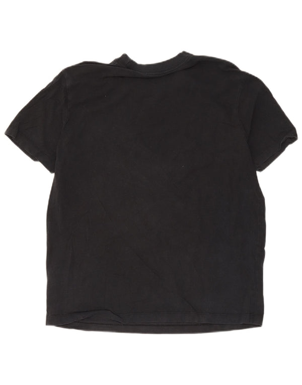 Nike Womens Loose Fit T-Shirt Top UK 10 Small Schwarz Baumwolle