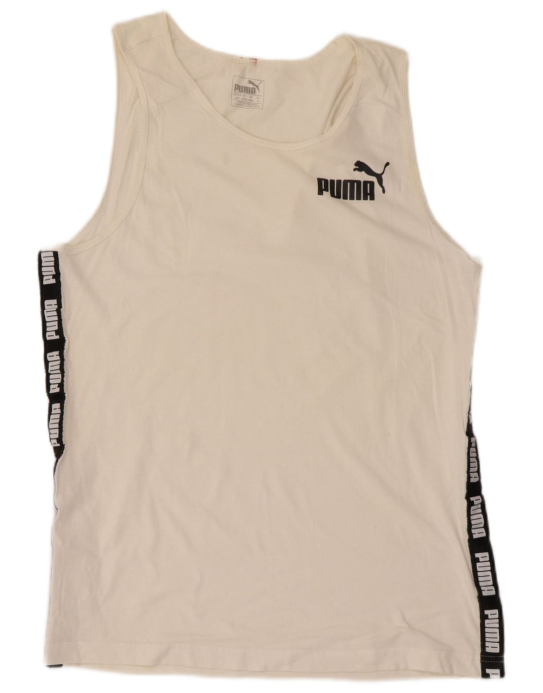 Puma Herren Grafik-Trägershirt Mittelweiß Farbblock
