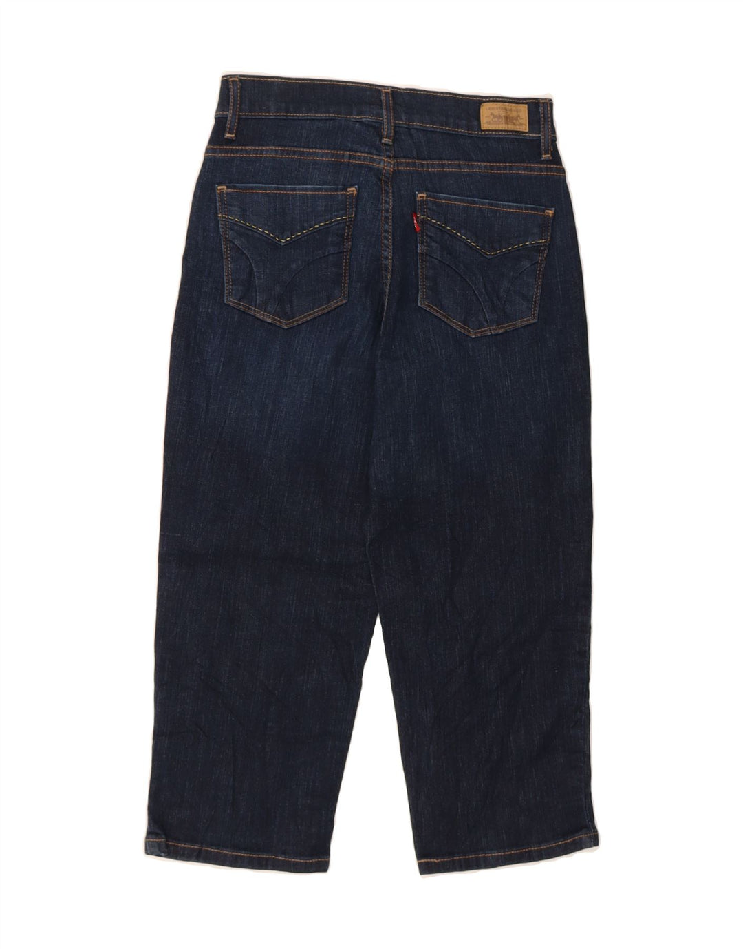 LEVI'S Womens Capri Jeans US 6 Medium W28 L20 Navy Blue Polyester Vintage Levi's and Second-Hand Levi's from Messina Hembry 