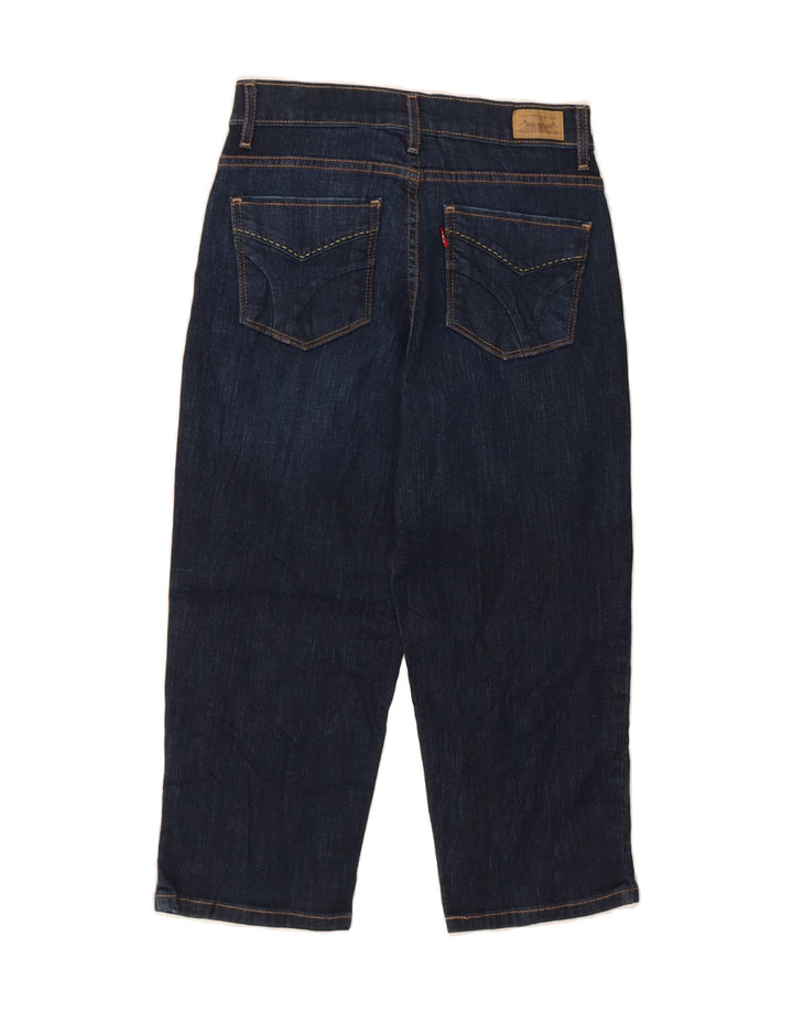 LEVI'S Womens Capri Jeans US 6 Medium W28 L20 Navy Blue Polyester Vintage Levi's and Second-Hand Levi's from Messina Hembry 