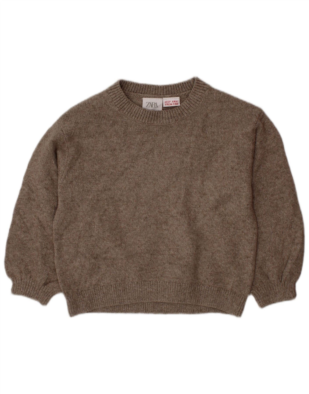 ZARA Mädchen-Pullover mit Rundhalsausschnitt, 2–3 Jahre, Grau