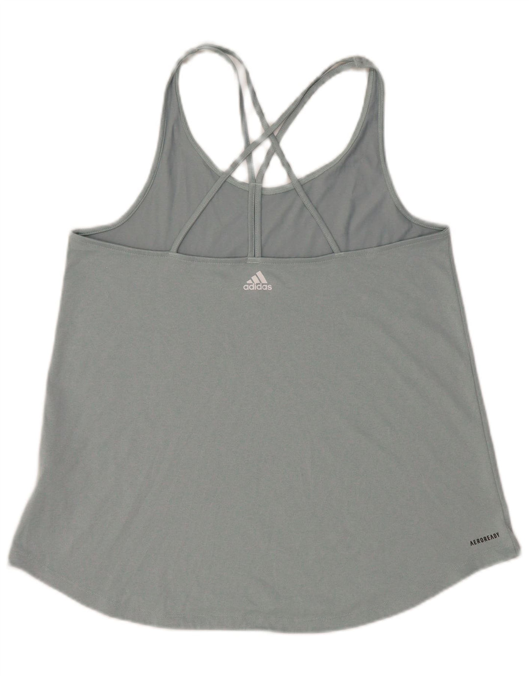 Adidas Damen Aeroready Vest Top UK 14 Large Grau Polyester