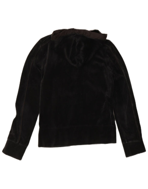 Puma Damen Velour Zip Hoodie Pullover UK 10 Small Schwarz