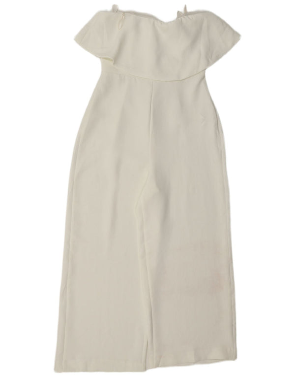 Trägerloser Damen-Jumpsuit von Zara, Größe S, Größe S, Weiß, Polyester