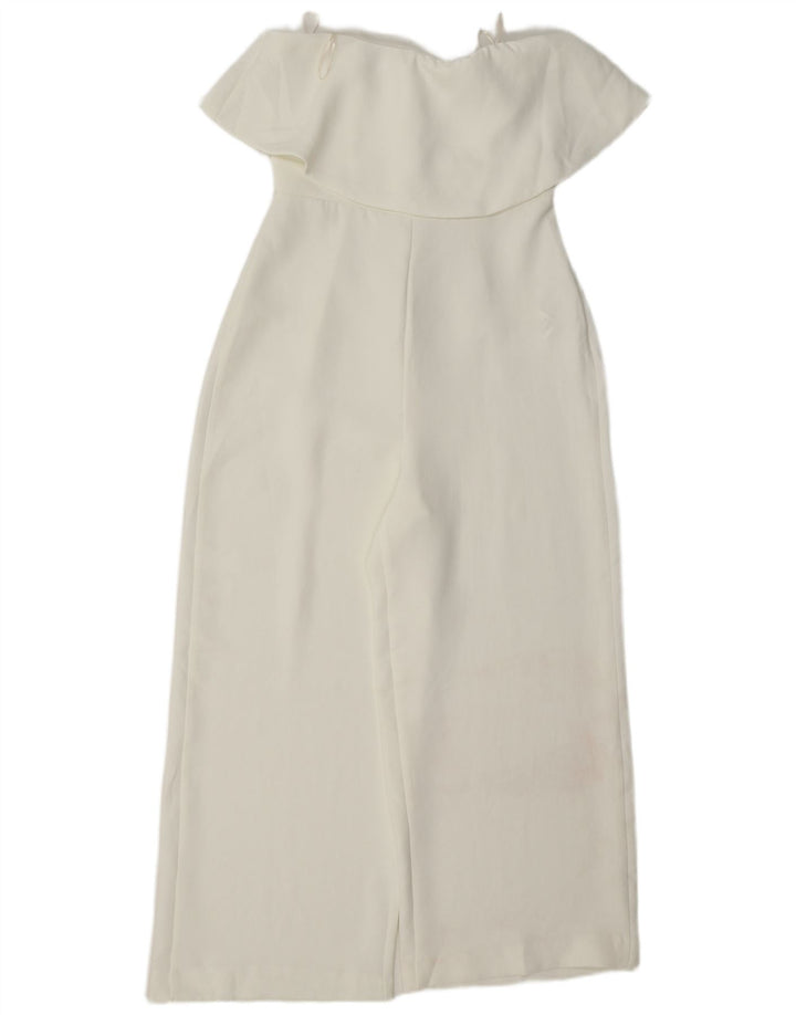 Trägerloser Damen-Jumpsuit von Zara, Größe S, Größe S, Weiß, Polyester