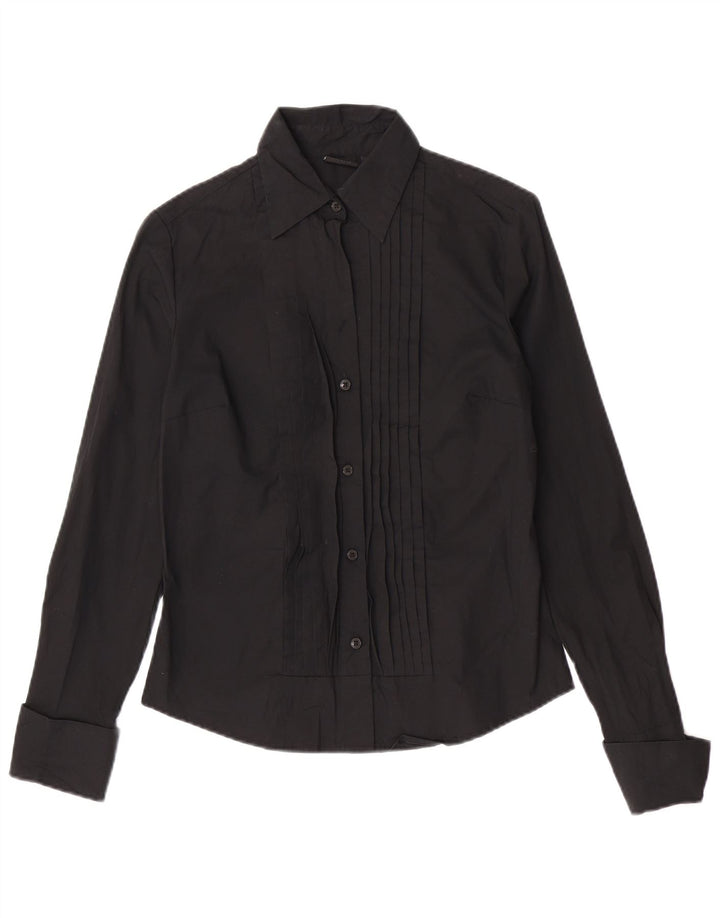 Mossimo Damen formelles Hemd UK 10 Small Black Cotton