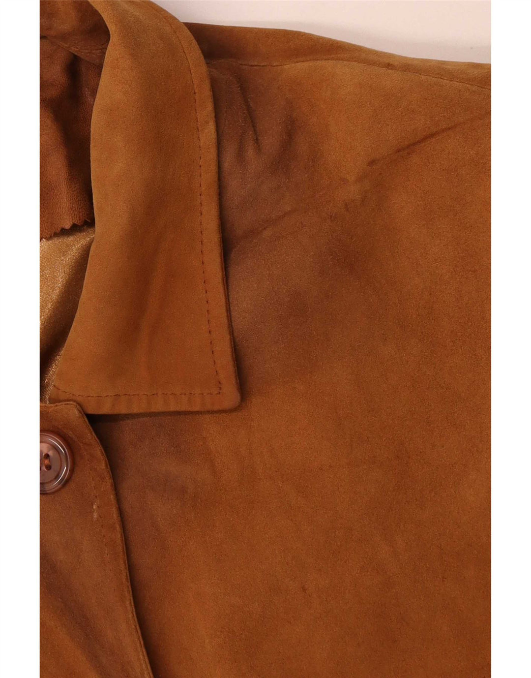 Vintage Damen Übergroßer Ledermantel UK 20 2XL Braunes Leder