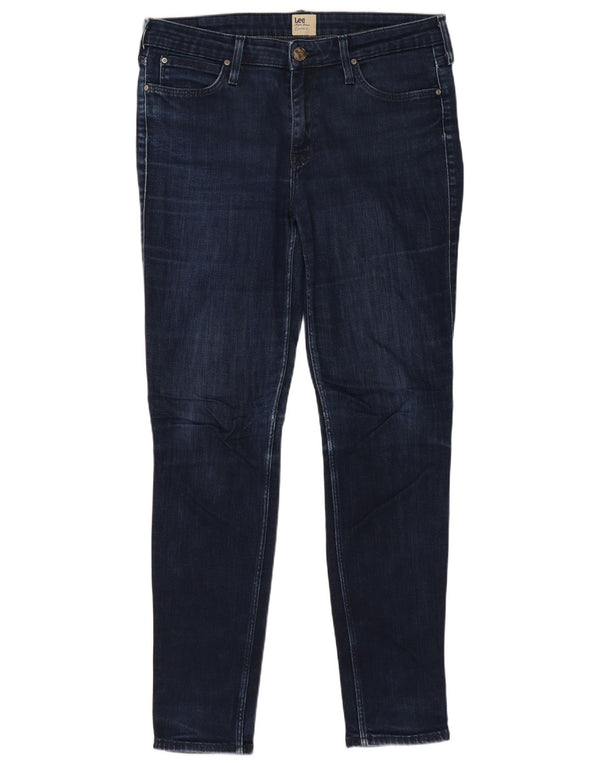Lee Damen Scarlett Skinny Jeans W32 L28 Marineblau Baumwolle