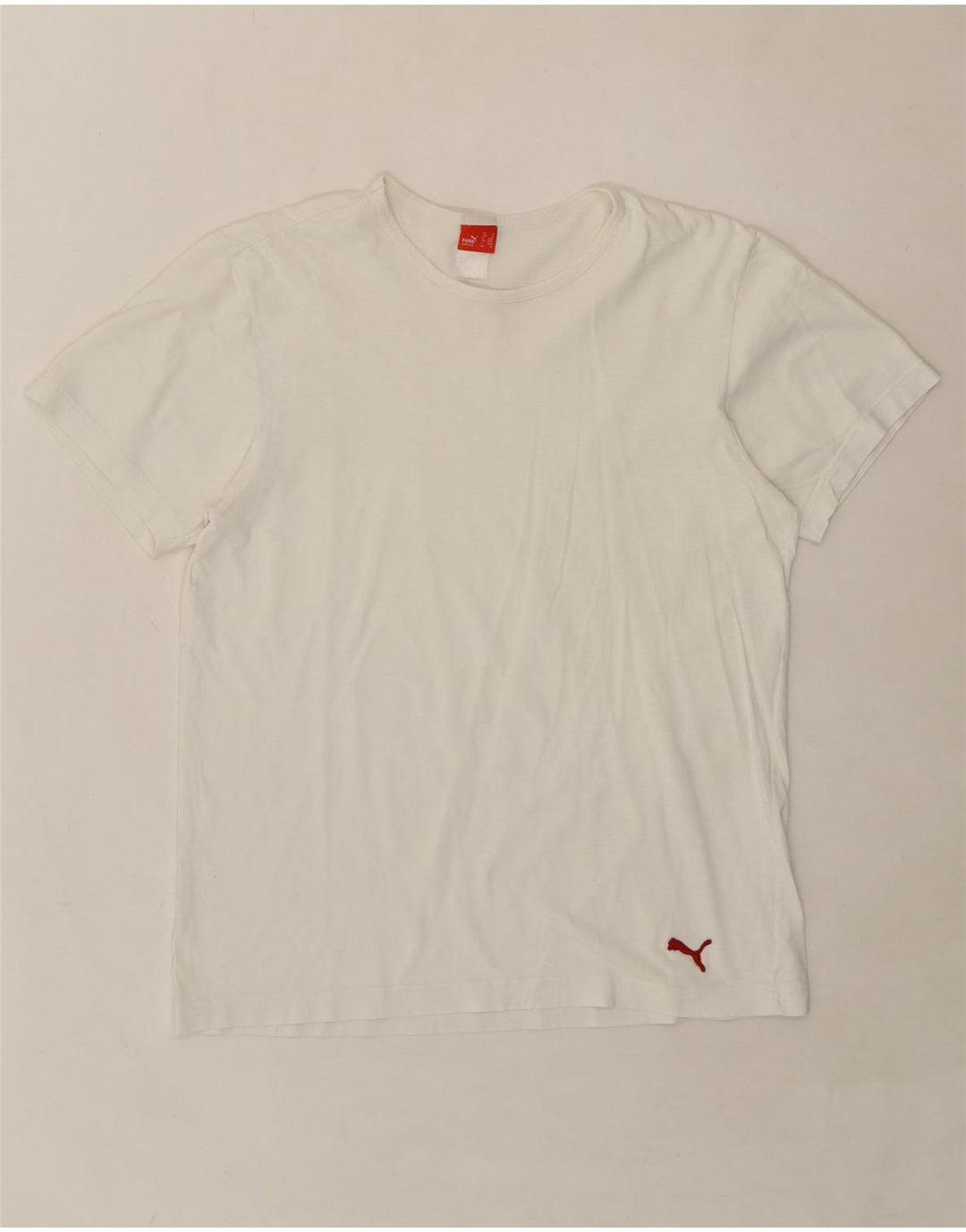 PUMA Womens T-Shirt Top UK 14 Medium White Vintage Puma and Second-Hand Puma from Messina Hembry 