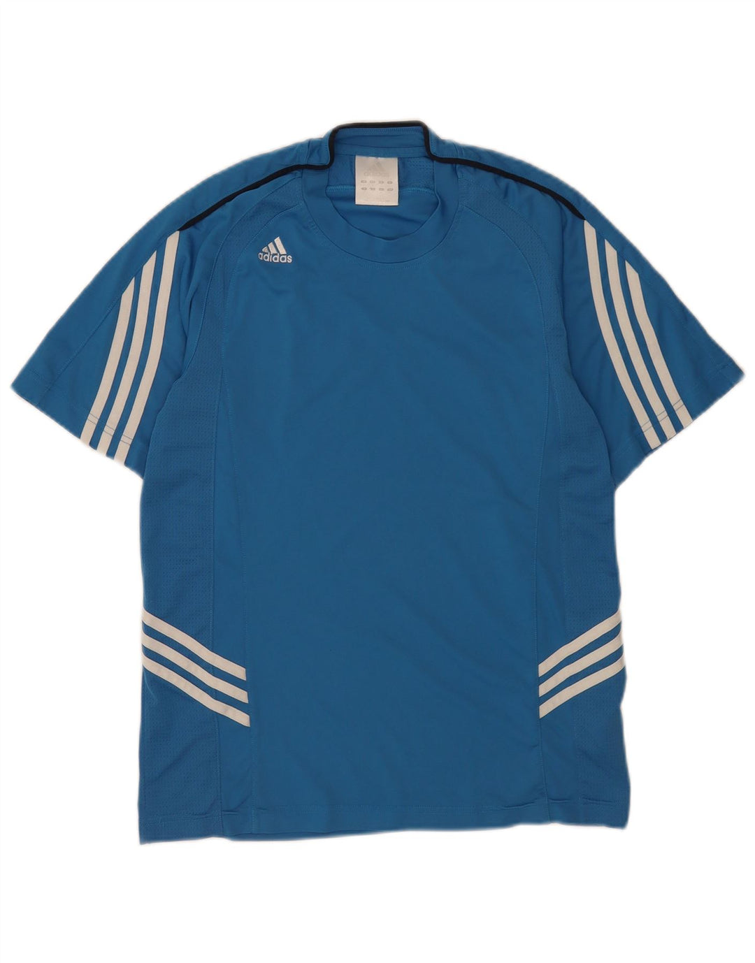 Adidas Herren T-Shirt Top Small Blau Colourblock Polyester
