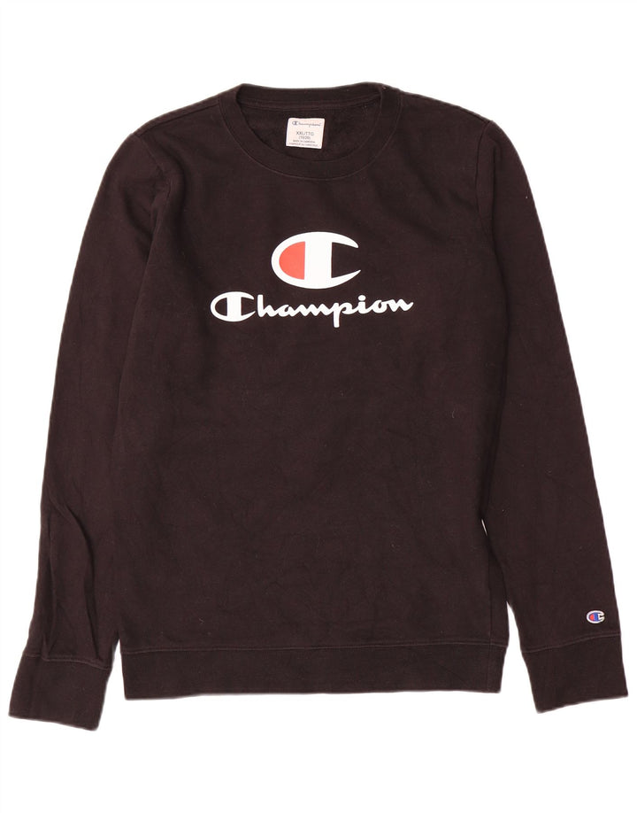 Champion Jungen-Sweatshirt mit Grafik, 15–16 Jahre, 2XL, Schwarz