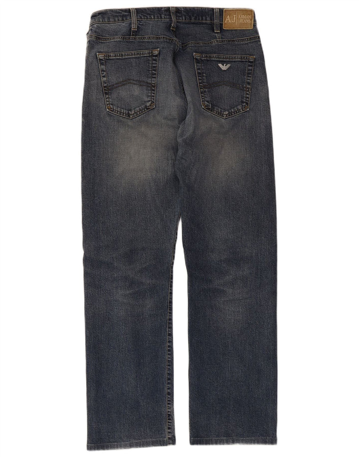 Armani Herren Straight Jeans W34 L30 Blau