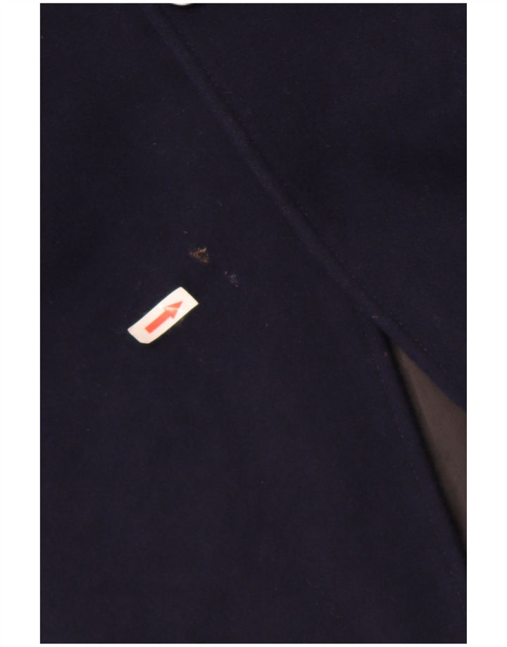 Jigsaw Herrenmantel UK 38 Mittelmarineblaue Wolle