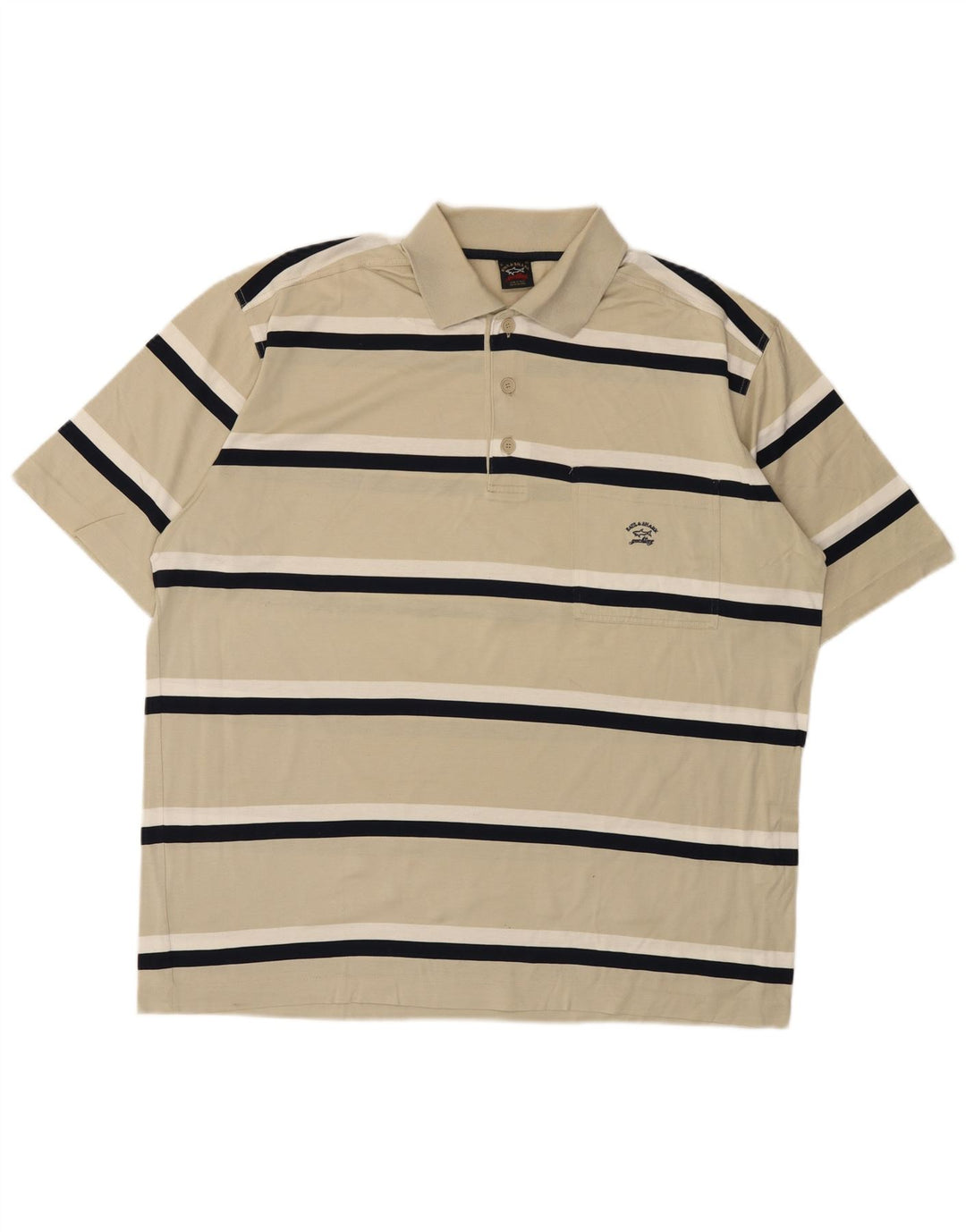 Paul & Shark Herren Yachting Poloshirt XL Beige gestreift