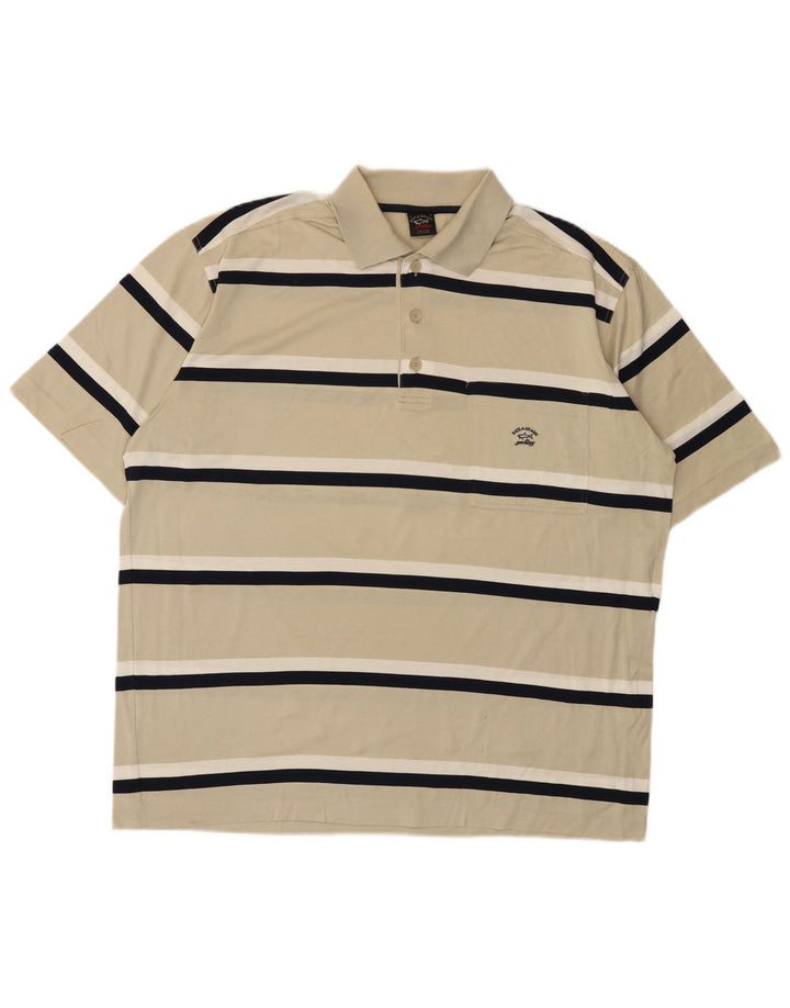 Paul & Shark Herren Yachting Poloshirt XL Beige gestreift