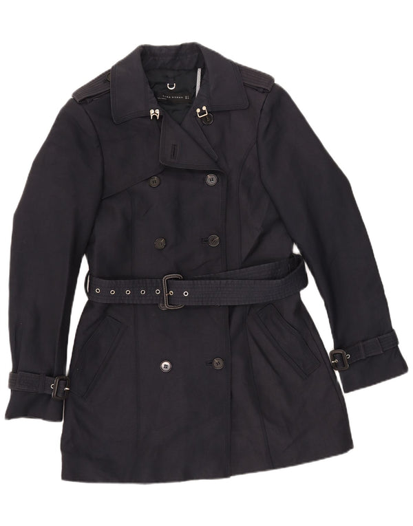 Zara Damen Trenchcoat UK 12 Medium Marineblau
