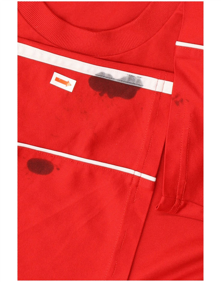 ADIDAS Herren Climalite Graphic T-Shirt Top XL Rot Polyester