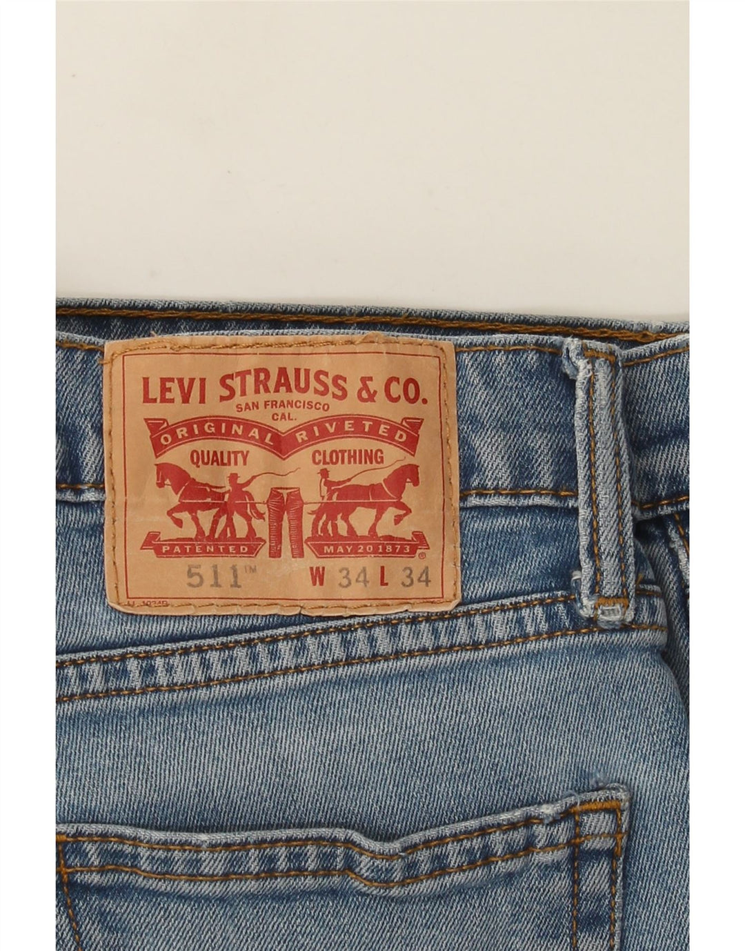 Levi's Herren 511 Slim Jeans W34 L34 Blaue Baumwolle