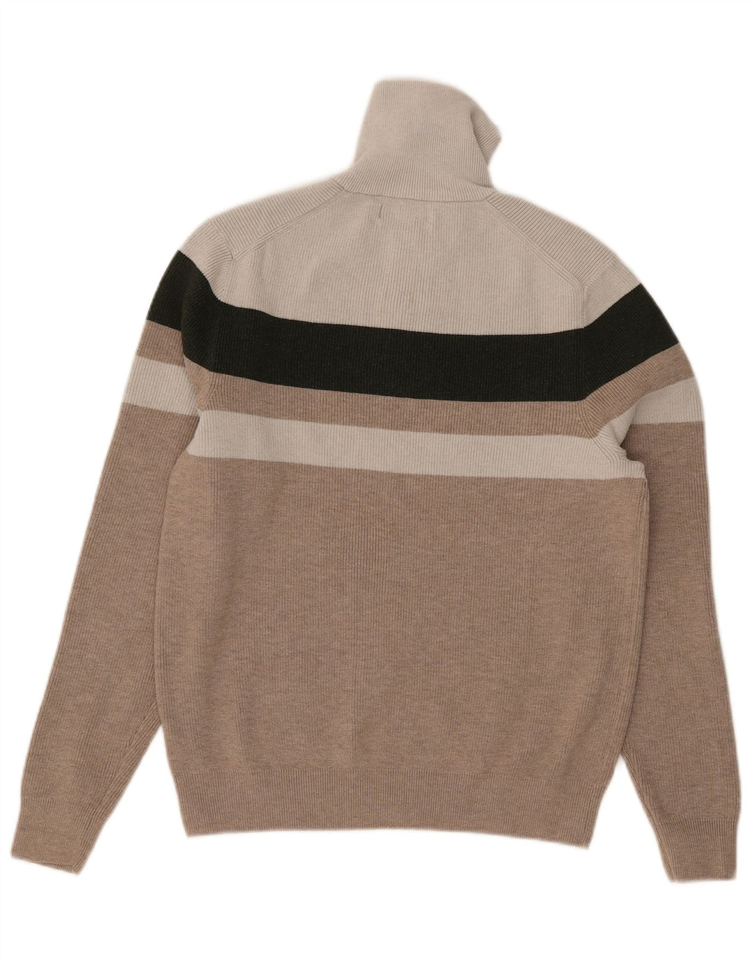Marks & Spencer Damen-Pullover mit Reißverschluss am Hals, Gr. 10, Größe S, Grau, Farbblock