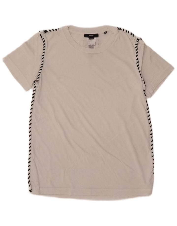 Diesel Herren T-Shirt Top Small aus weißer Baumwolle