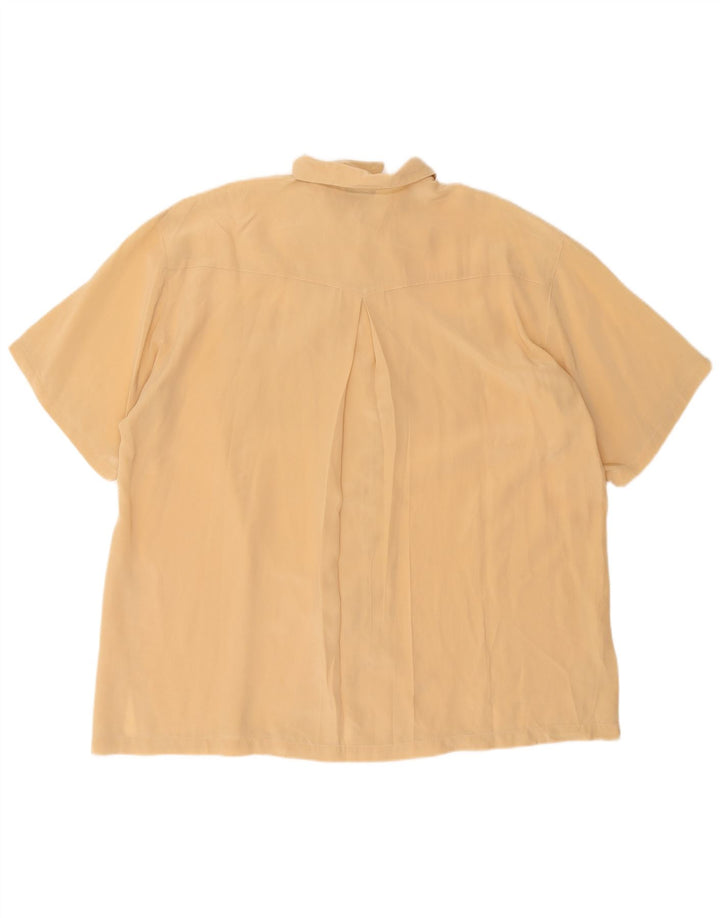 Marella Damen Übergroße Kurzarm-Hemdbluse IT 42 Mittelbeige
